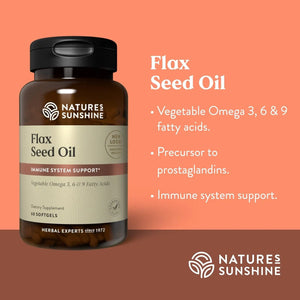 NATURES SUNSHINE - Nature's Sunshine Flax Seed Oil 60 Capsulas Blandas - The Red Vitamin MX - Suplementos Alimenticios - {{ shop.shopifyCountryName }}