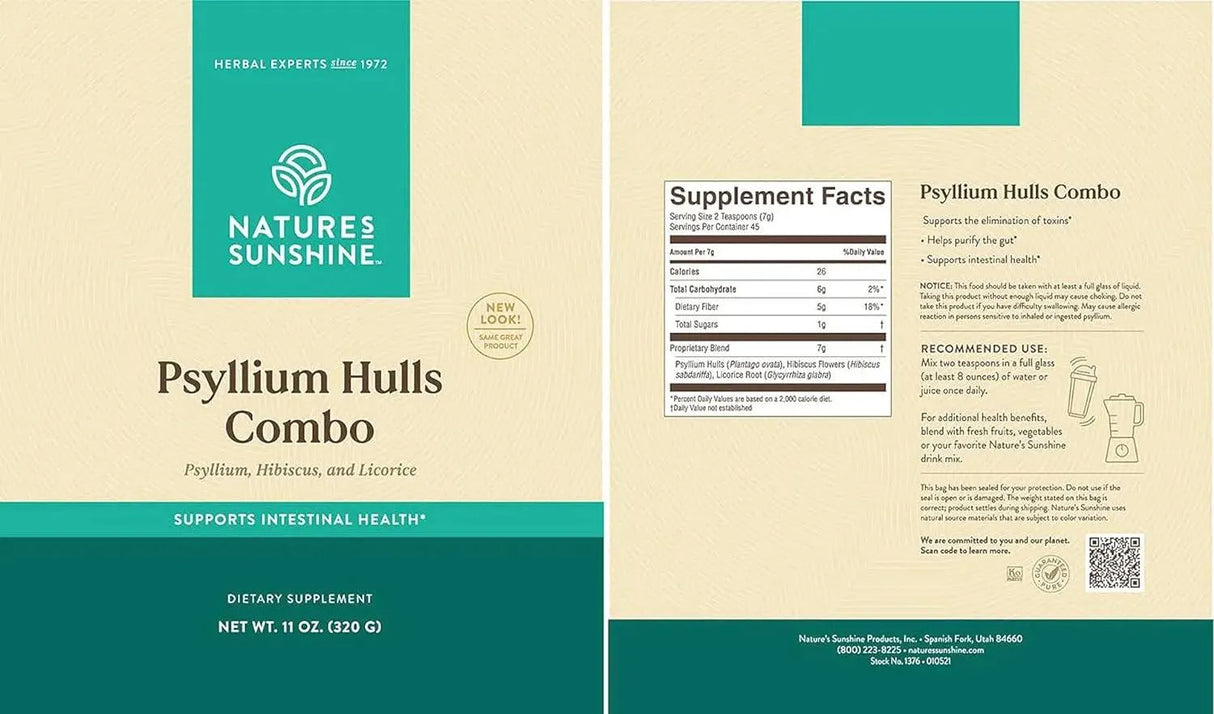 NATURES SUNSHINE - Nature's Sunshine Psyllium Hulls Combo 320Gr. - The Red Vitamin MX - Suplementos Alimenticios - {{ shop.shopifyCountryName }}