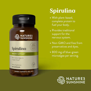 NATURES SUNSHINE - Nature's Sunshine Spirulina 100 Capsulas - The Red Vitamin MX - Suplementos Alimenticios - {{ shop.shopifyCountryName }}