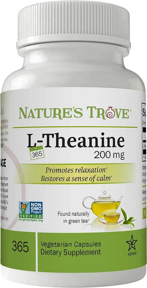 NATURE´S TROVE - Nature's Trove L-Theanine 200Mg. 365 Capsulas - The Red Vitamin MX - Suplementos Alimenticios - {{ shop.shopifyCountryName }}