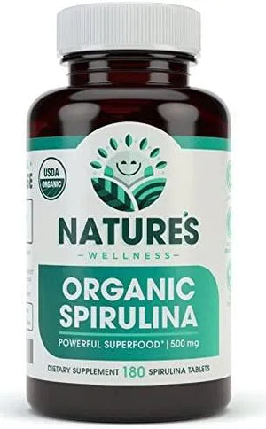 NATURES WELLNESS - Natures Wellness Organic Spirulina 180 Tabletas - The Red Vitamin MX - Suplementos Alimenticios - {{ shop.shopifyCountryName }}