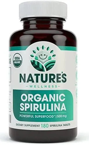 NATURES WELLNESS - Natures Wellness Organic Spirulina 180 Tabletas - The Red Vitamin MX - Suplementos Alimenticios - {{ shop.shopifyCountryName }}