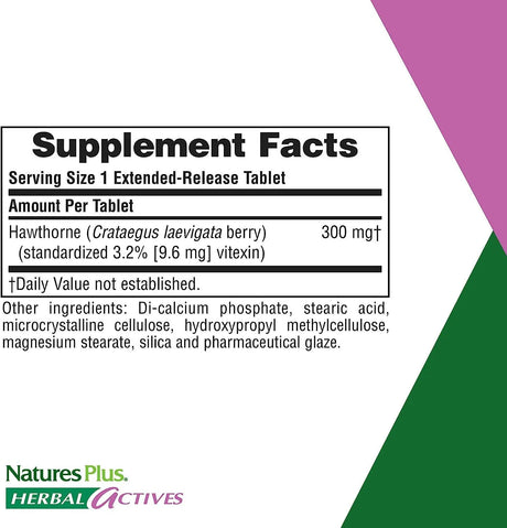 NATURESPLUS - NaturesPlus Herbal Actives Hawthorne 300Mg. 30 Tabletas - The Red Vitamin MX - Suplementos Alimenticios - {{ shop.shopifyCountryName }}