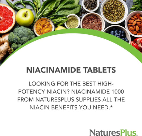 NATURES PLUS - NaturesPlus Niacinamide 1000Mg. 90 Tabletas 2 Pack - The Red Vitamin MX - Suplementos Alimenticios - {{ shop.shopifyCountryName }}