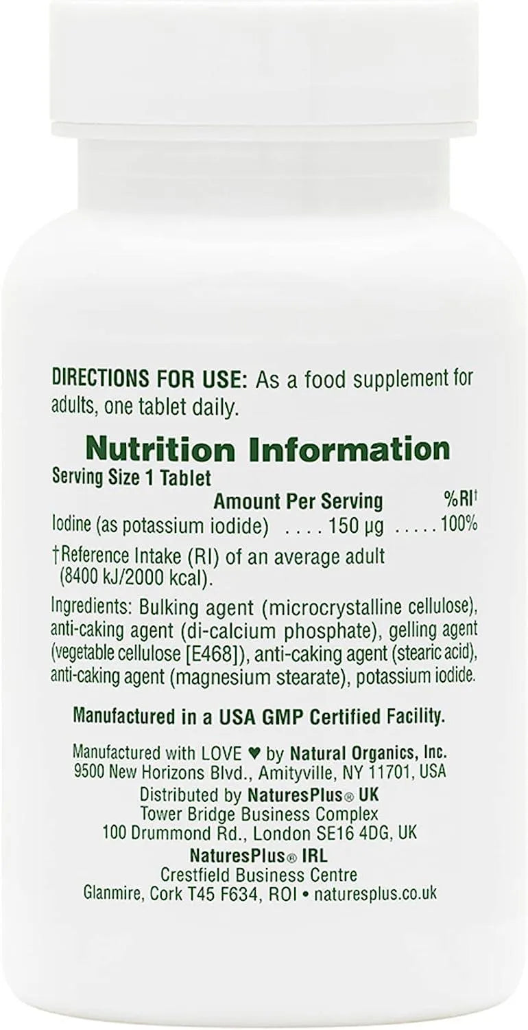 NATURESPLUS - NaturesPlus Potassium Iodide 150Mcg. 100 Tabletas - The Red Vitamin MX - Suplementos Alimenticios - {{ shop.shopifyCountryName }}