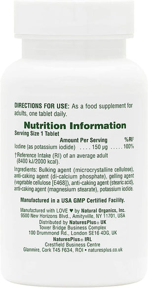 NATURESPLUS - NaturesPlus Potassium Iodide 150Mcg. 100 Tabletas - The Red Vitamin MX - Suplementos Alimenticios - {{ shop.shopifyCountryName }}