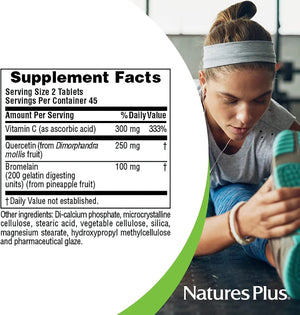 NATURESPLUS - NaturesPlus Quercetin Plus with Vitamin C & Bromelain 650Mg. 90 Tabletas - The Red Vitamin MX - Suplementos Alimenticios - {{ shop.shopifyCountryName }}