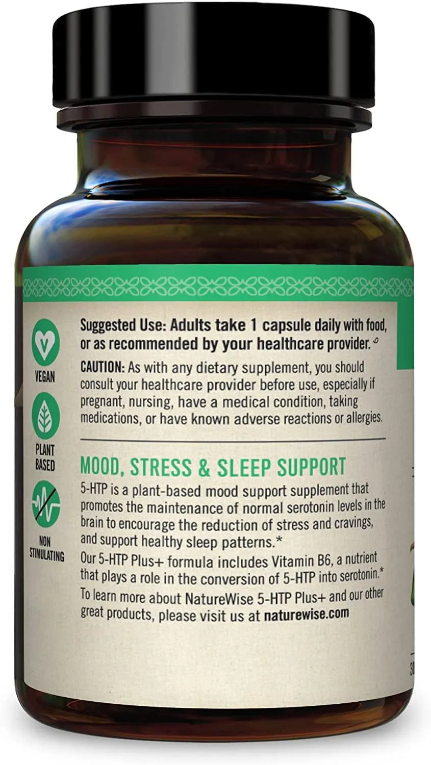 NATUREWISE - NatureWise 5-HTP 200Mg. Mood Support 60 Capsulas - The Red Vitamin MX - Suplementos Alimenticios - {{ shop.shopifyCountryName }}