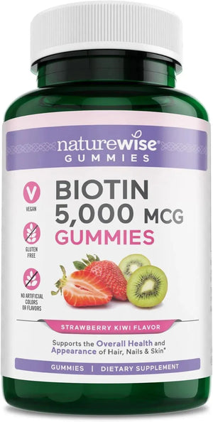 NATUREWISE - NatureWise Biotin Gummies Hair, Skin and Nails Vitamin 180 Gomitas - The Red Vitamin MX - Suplementos Alimenticios - {{ shop.shopifyCountryName }}