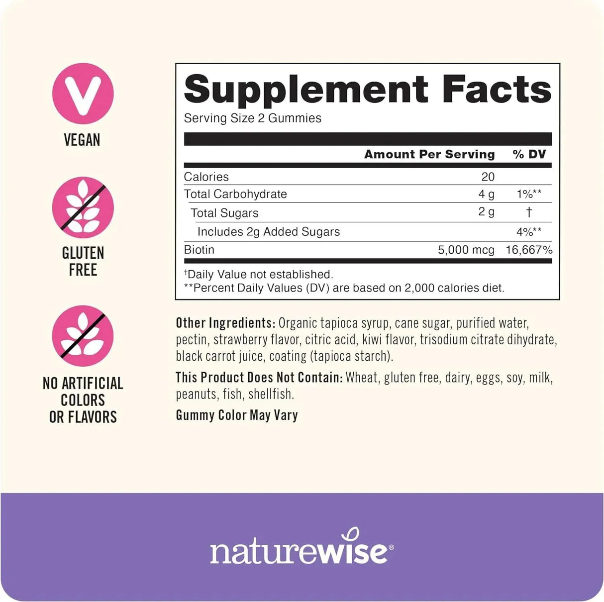 NATUREWISE - NatureWise Biotin Gummies Hair, Skin and Nails Vitamin 180 Gomitas - The Red Vitamin MX - Suplementos Alimenticios - {{ shop.shopifyCountryName }}