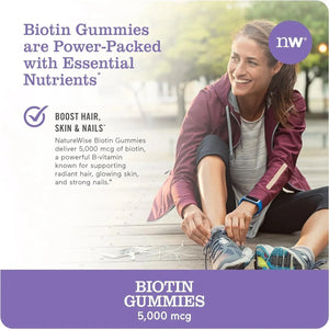 NATUREWISE - NatureWise Biotin Gummies Hair, Skin and Nails Vitamin 180 Gomitas - The Red Vitamin MX - Suplementos Alimenticios - {{ shop.shopifyCountryName }}