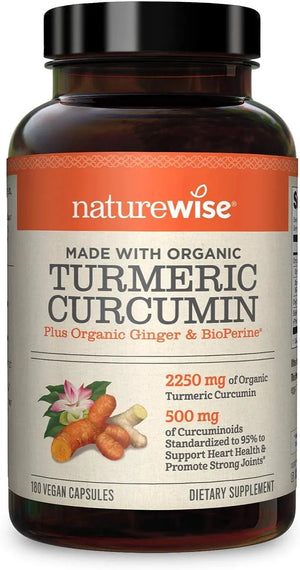 NATUREWISE - NatureWise Curcumin Turmeric 2250Mg. 180 Capsulas - The Red Vitamin MX - Suplementos Alimenticios - {{ shop.shopifyCountryName }}