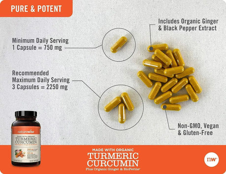 NATUREWISE - NatureWise Curcumin Turmeric 2250Mg. 180 Capsulas - The Red Vitamin MX - Suplementos Alimenticios - {{ shop.shopifyCountryName }}