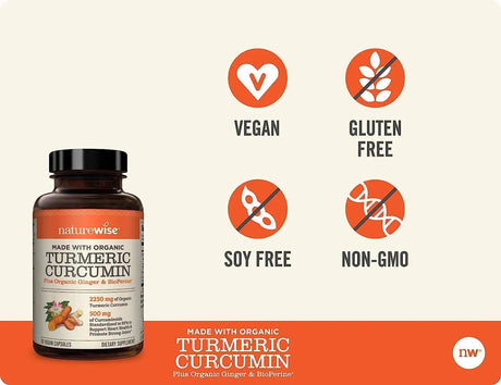 NATUREWISE - NatureWise Curcumin Turmeric 2250Mg. 90 Capsulas - The Red Vitamin MX - Suplementos Alimenticios - {{ shop.shopifyCountryName }}