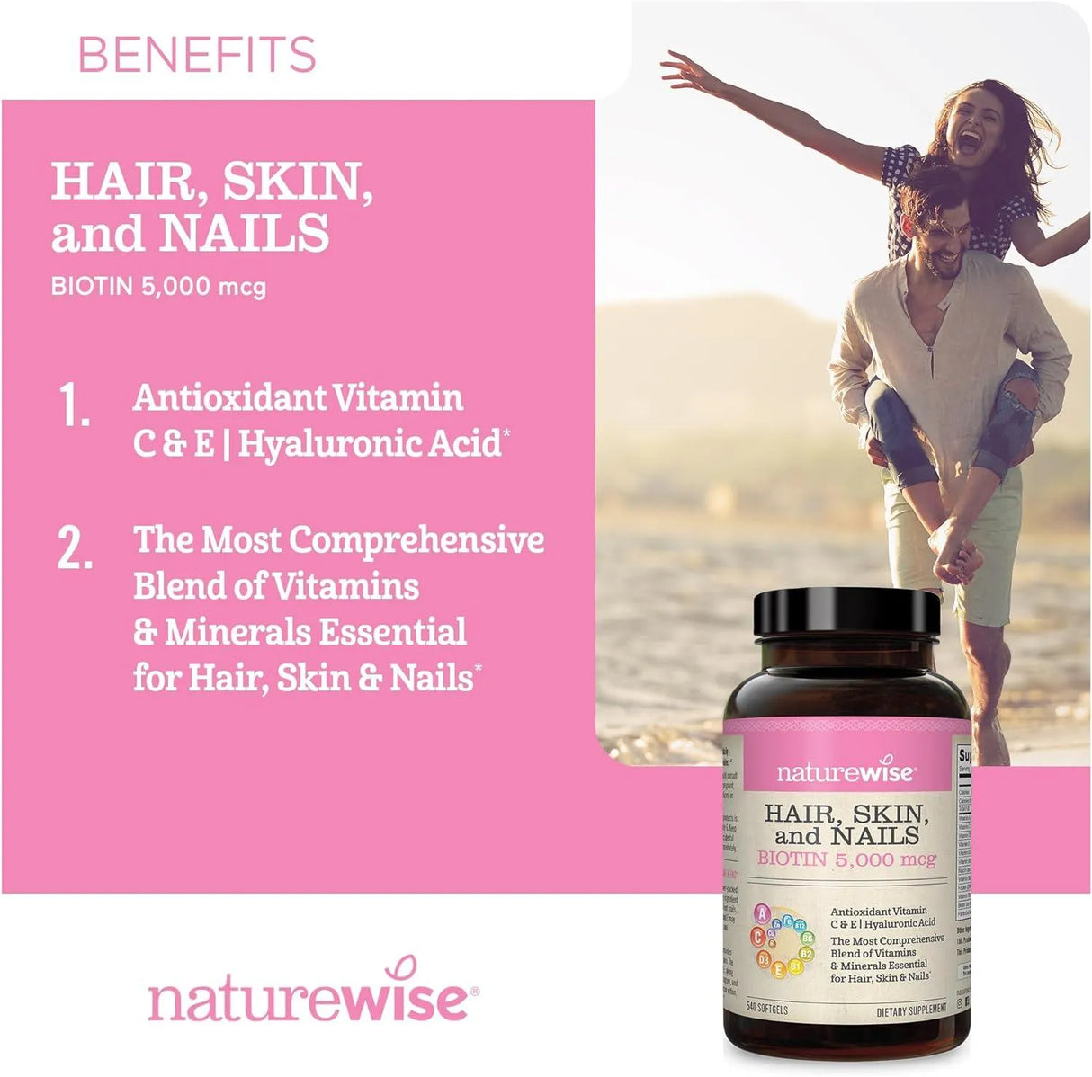 NATUREWISE - NatureWise Hair Skin and Nails Vitamin 540 Capsulas Blandas - The Red Vitamin MX - Suplementos Alimenticios - {{ shop.shopifyCountryName }}