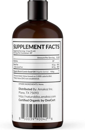 NATUROBLISS - NaturoBliss Organic Black Seed Oil 236Ml. - The Red Vitamin MX - Suplementos Alimenticios - {{ shop.shopifyCountryName }}