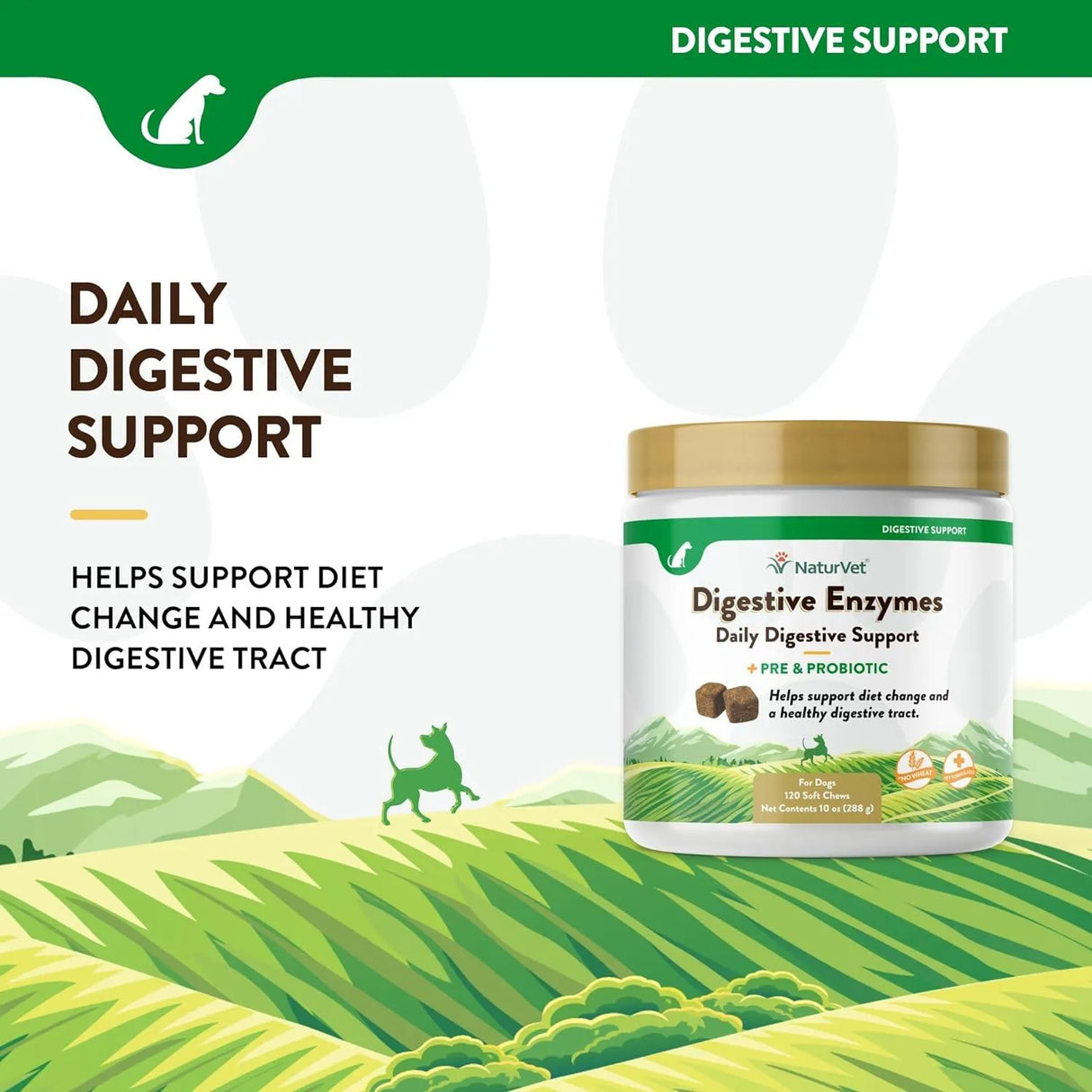 NATURVET - NaturVet Digestive Enzymes Plus Probiotics 120 Masticables - The Red Vitamin MX - Probióticos Para Perros - {{ shop.shopifyCountryName }}