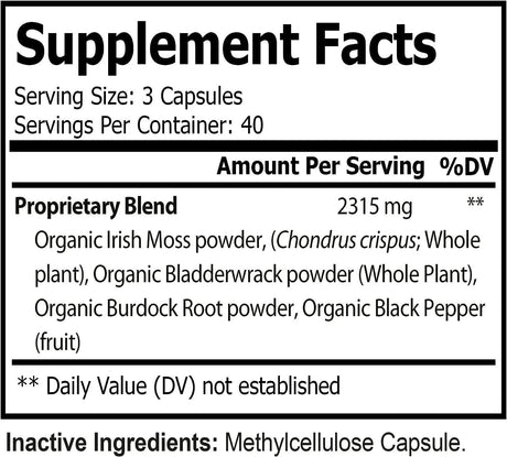 NATUSPUR - Natuspur Organic Irish Sea Moss 2315Mg. 120 Capsulas - The Red Vitamin MX - Suplementos Alimenticios - {{ shop.shopifyCountryName }}