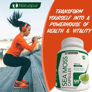 NATUSPUR - Natuspur Organic Irish Sea Moss 2315Mg. 120 Capsulas - The Red Vitamin MX - Suplementos Alimenticios - {{ shop.shopifyCountryName }}