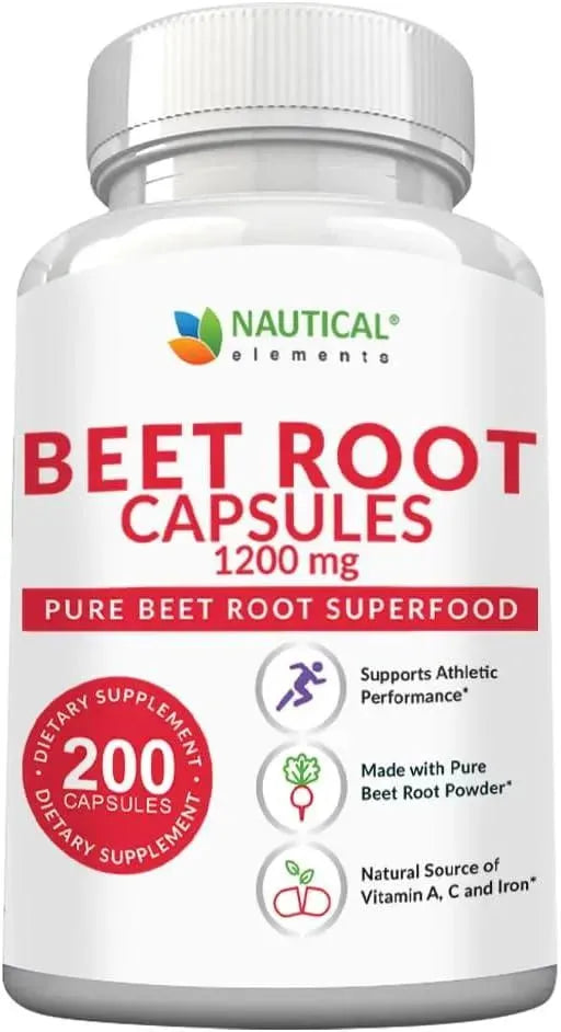 NAUTICAL ELEMENTS - Nautical Elements Beet Root Capsules 1200Mg. 200 Capsulas - The Red Vitamin MX - Suplementos Alimenticios - {{ shop.shopifyCountryName }}