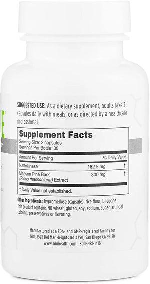 NBI - NBI NattoPine Heart & Cardiovascular Health Supplement 60 Capsulas - The Red Vitamin MX - Suplementos Alimenticios - {{ shop.shopifyCountryName }}