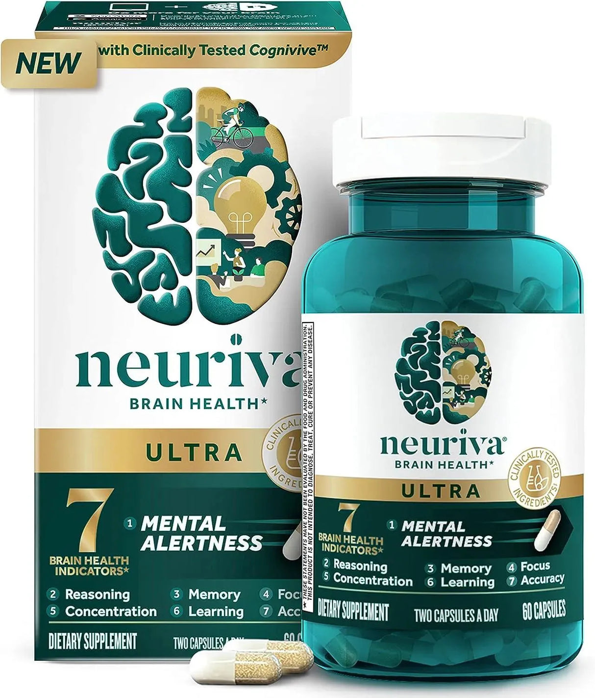 NEURIVA - NEURIVA Ultra Decaffeinated Clinically Tested Nootropic Brain Supplement 60 Capsulas - The Red Vitamin MX - Suplementos Alimenticios - {{ shop.shopifyCountryName }}