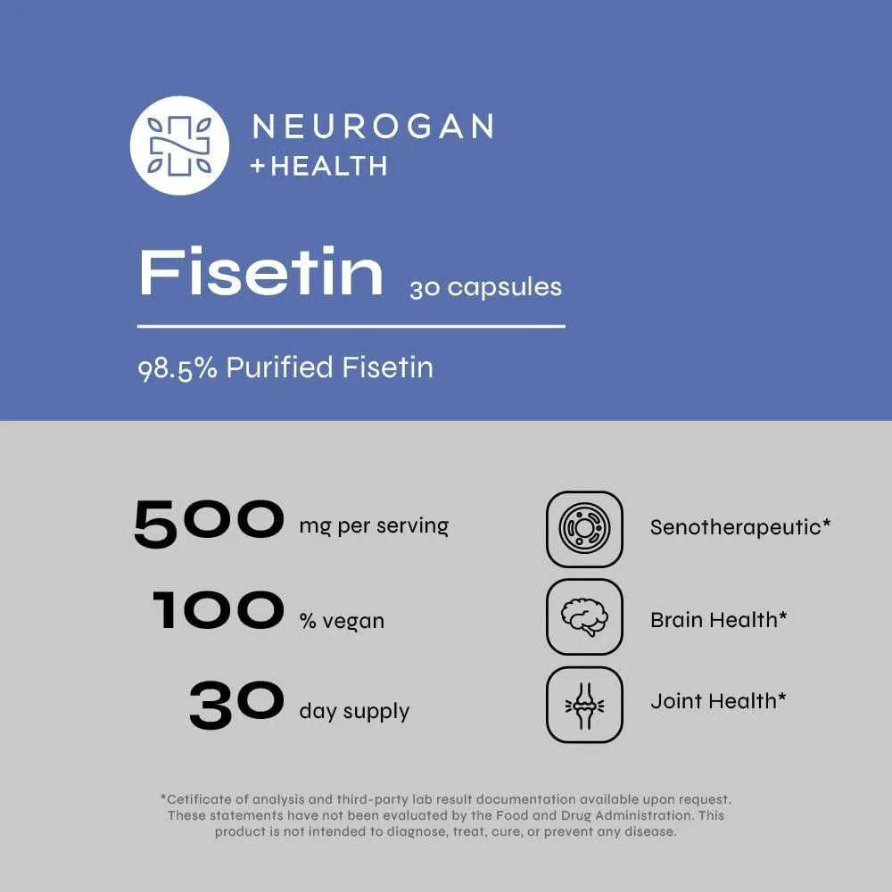 NEUROGAN HEALTH - Neurogan Fisetin 500Mg. 30 Capsulas - The Red Vitamin MX - Suplementos Alimenticios - {{ shop.shopifyCountryName }}