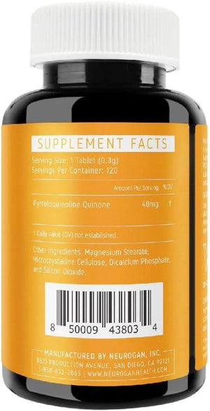 NEUROGAN HEALTH - Neurogan Health Pure PQQ 40Mg. 120 Tabletas - The Red Vitamin MX - Suplementos Alimenticios - {{ shop.shopifyCountryName }}