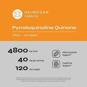 NEUROGAN HEALTH - Neurogan Health Pure PQQ 40Mg. 120 Tabletas - The Red Vitamin MX - Suplementos Alimenticios - {{ shop.shopifyCountryName }}