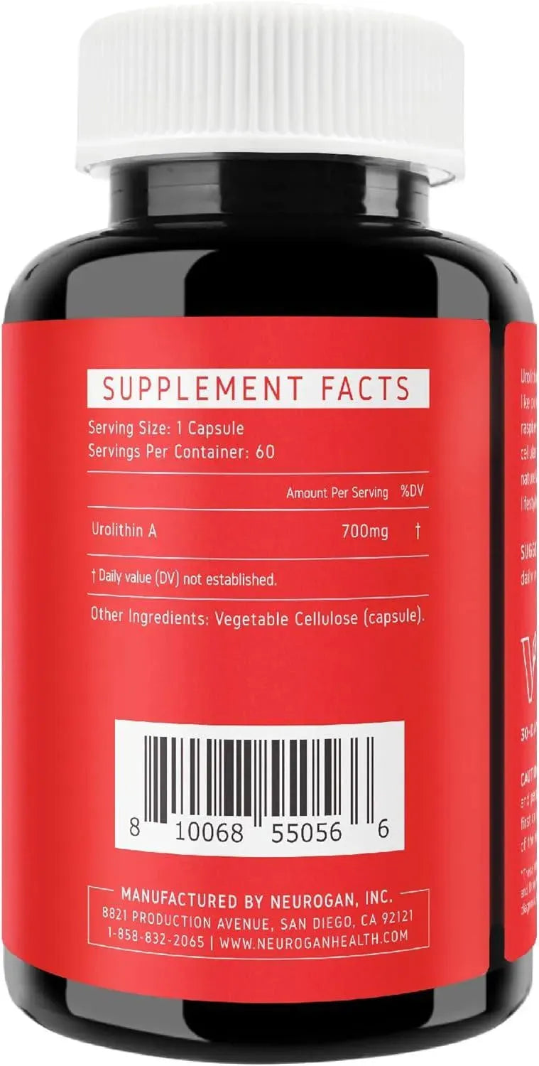 NEUROGAN HEALTH - Neurogan High-Potency Urolithin A 700Mg. 60 Capsulas - The Red Vitamin MX - Suplementos Alimenticios - {{ shop.shopifyCountryName }}