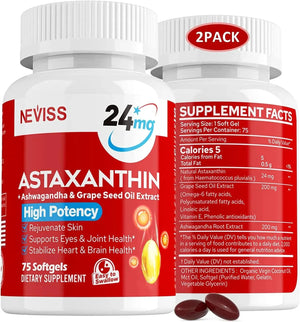 NEVISS - Neviss Astaxanthin 24Mg. 150 Capsulas Blandas - The Red Vitamin MX - Suplementos Alimenticios - {{ shop.shopifyCountryName }}