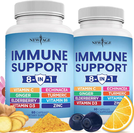 NEW AGE - NEW AGE 8 in 1 Immune Support Booster 60 Capsulas 2 Pack - The Red Vitamin MX - Suplementos Alimenticios - {{ shop.shopifyCountryName }}