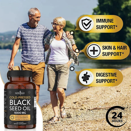 NEW AGE - New Age Black Seed Oil 180 Capsulas Blandas - The Red Vitamin MX - Suplementos Alimenticios - {{ shop.shopifyCountryName }}