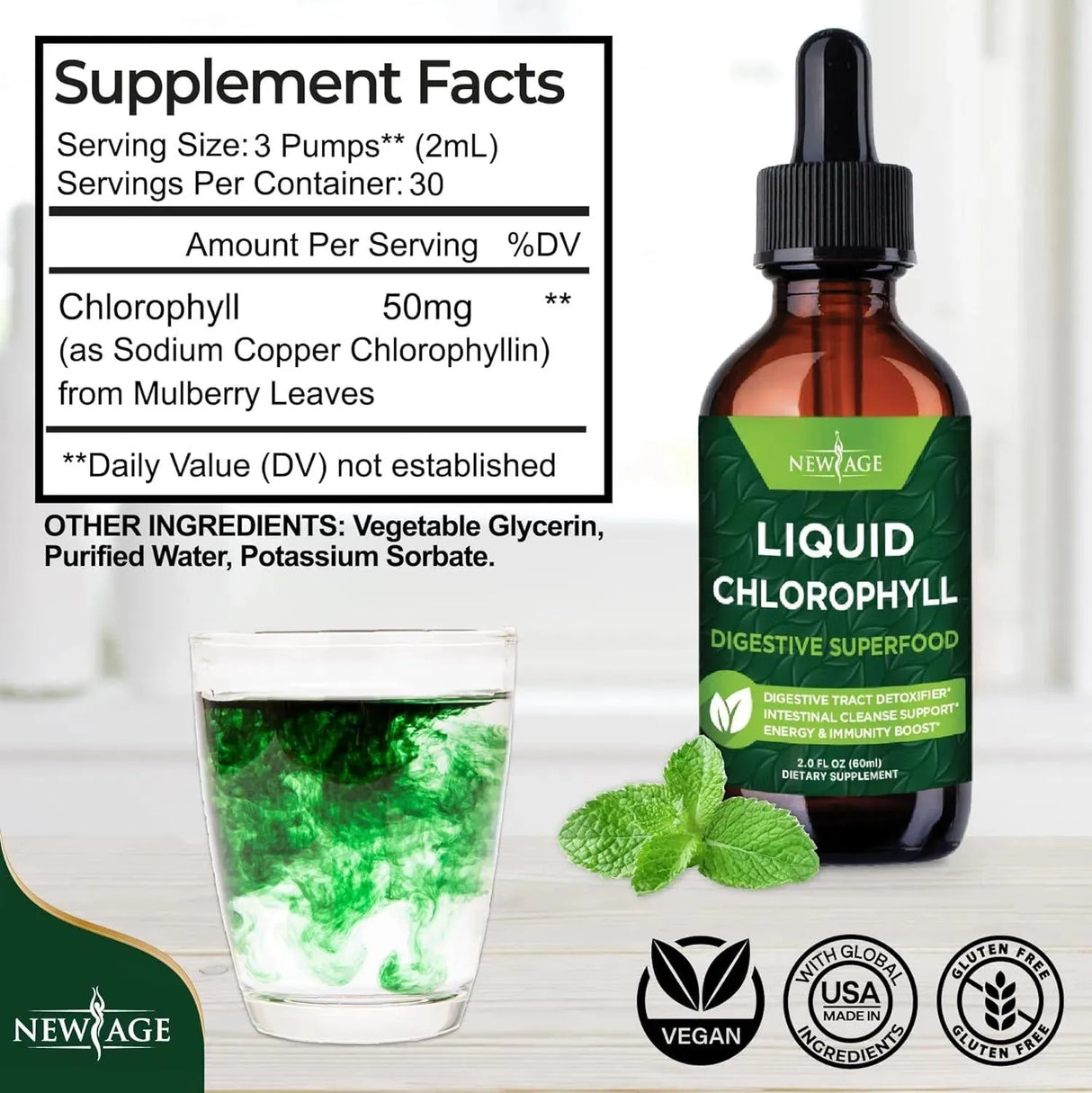 NEW AGE - New Age Chlorophyll Liquid Drops 60Ml. - The Red Vitamin MX - Suplementos Alimenticios - {{ shop.shopifyCountryName }}