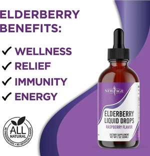 NEW AGE - New Age Elderberry Syrup Black Elderberry Liquid Drops 60Ml. - The Red Vitamin MX - Suplementos Alimenticios - {{ shop.shopifyCountryName }}