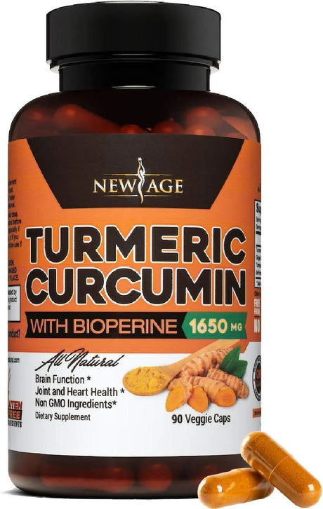 NEW AGE - New Age Turmeric Curcumin with Bioperine 1650Mg. 90 Capsulas - The Red Vitamin MX - Suplementos Alimenticios - {{ shop.shopifyCountryName }}