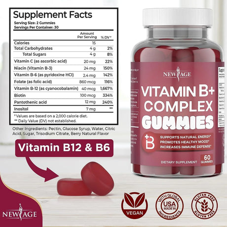 NEW AGE - New Age Vitamin B Complex 120 Gomitas - The Red Vitamin MX - Suplementos Alimenticios - {{ shop.shopifyCountryName }}