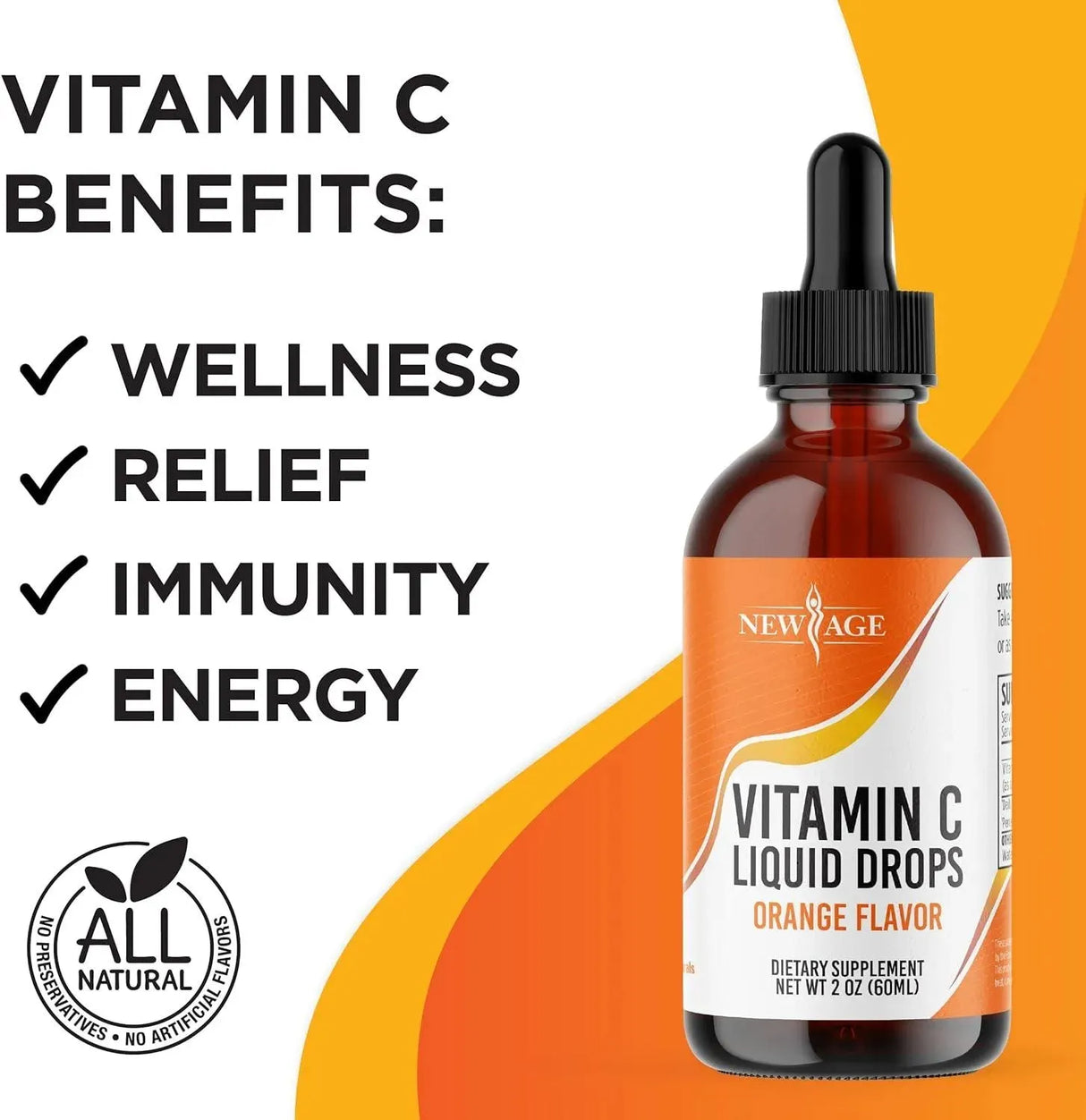 NEW AGE - NEW AGE Vitamin C Orange Liquid Drops 60Ml. 2 Pack - The Red Vitamin MX - Suplementos Alimenticios - {{ shop.shopifyCountryName }}