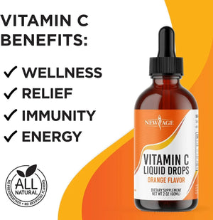 NEW AGE - NEW AGE Vitamin C Orange Liquid Drops 60Ml. 2 Pack - The Red Vitamin MX - Suplementos Alimenticios - {{ shop.shopifyCountryName }}
