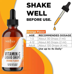 NEW AGE - NEW AGE Vitamin C Orange Liquid Drops 60Ml. 2 Pack - The Red Vitamin MX - Suplementos Alimenticios - {{ shop.shopifyCountryName }}