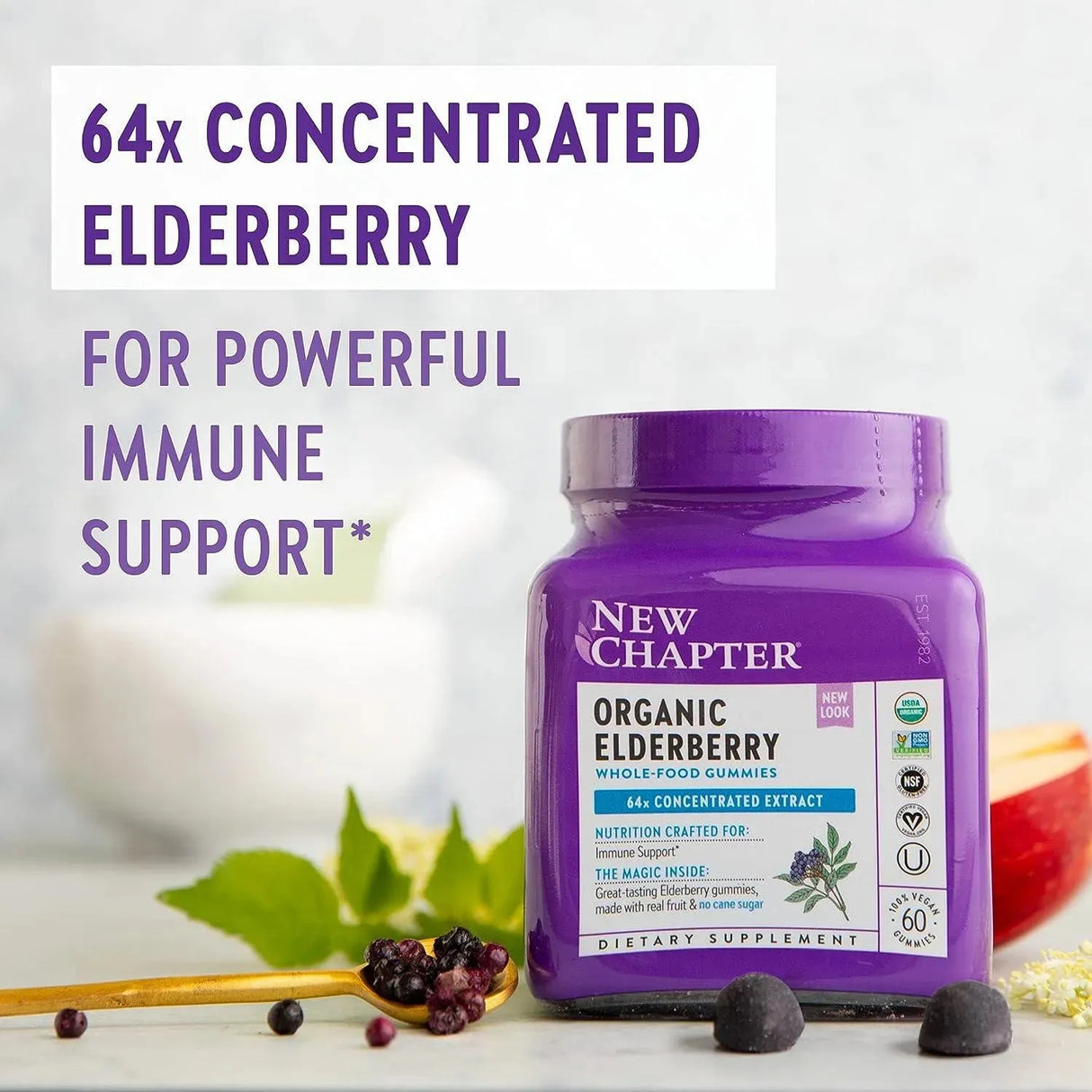 NEW CHAPTER - New Chapter Elderberry Gummies 60 Gomitas - The Red Vitamin MX - Suplementos Alimenticios - {{ shop.shopifyCountryName }}
