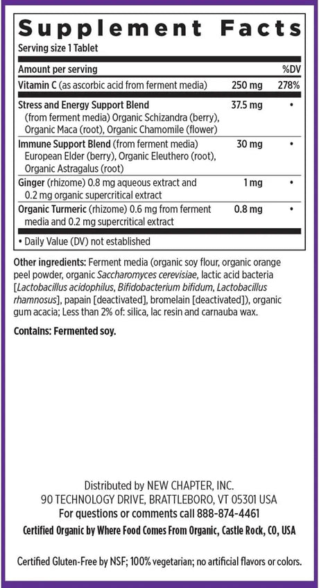 NEW CHAPTER - New Chapter Fermented Activated C Complex 60 Tabletas - The Red Vitamin MX - Suplementos Alimenticios - {{ shop.shopifyCountryName }}