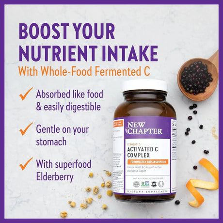 NEW CHAPTER - New Chapter Fermented Activated C Complex 60 Tabletas - The Red Vitamin MX - Suplementos Alimenticios - {{ shop.shopifyCountryName }}