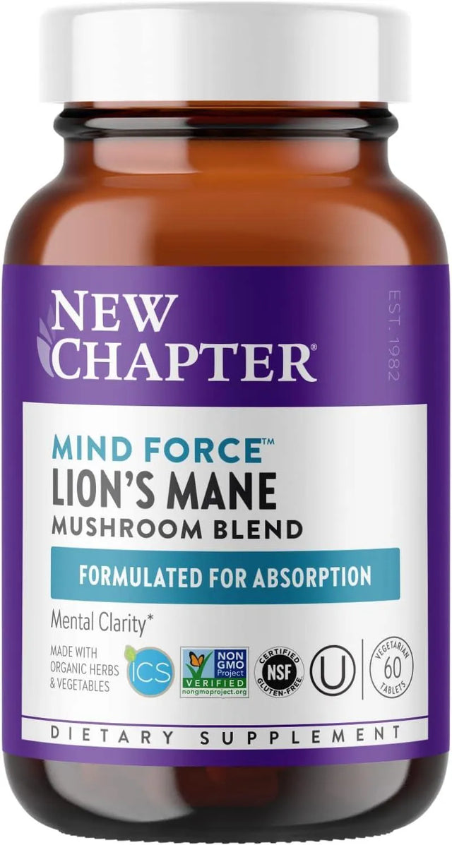 NEW CHAPTER - New Chapter Lion's Mane + Reishi Mushroom 60 Tabletas - The Red Vitamin MX - Suplementos Alimenticios - {{ shop.shopifyCountryName }}