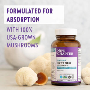 NEW CHAPTER - New Chapter Lion's Mane + Reishi Mushroom 60 Tabletas - The Red Vitamin MX - Suplementos Alimenticios - {{ shop.shopifyCountryName }}