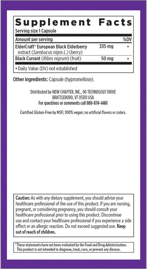 NEW CHAPTER - New Chapter Vegan Elderberry 30 Capsulas - The Red Vitamin MX - Suplementos Alimenticios - {{ shop.shopifyCountryName }}