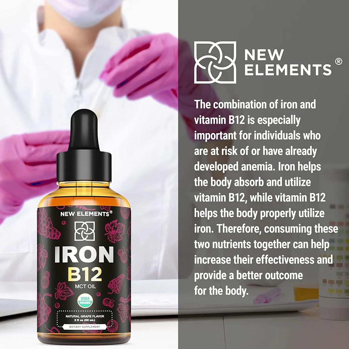 NEW ELEMENTS - New Elements Liquid Iron Supplement 60Ml. - The Red Vitamin MX - Suplementos Alimenticios - {{ shop.shopifyCountryName }}