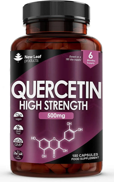 NEW LEAF PRODUCTS - New Leaf Products Quercetin 500Mg. 180 Capsulas - The Red Vitamin MX - Suplementos Alimenticios - {{ shop.shopifyCountryName }}