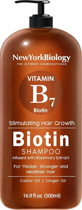 NEW YORK BIOLOGY - New York Biology Biotin Shampoo for Hair Growth and Thinning Hair 500Ml. - The Red Vitamin MX - Shampoo Para Cabello - {{ shop.shopifyCountryName }}