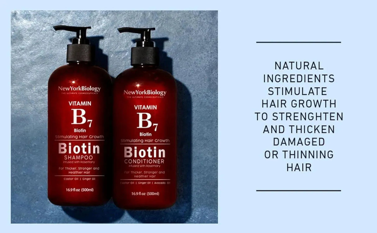 NEW YORK BIOLOGY - New York Biology Biotin Shampoo for Hair Growth and Thinning Hair 500Ml. - The Red Vitamin MX - Shampoo Para Cabello - {{ shop.shopifyCountryName }}